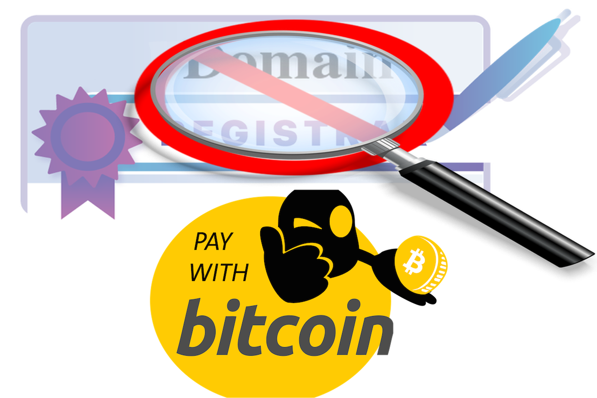 anonymous domain registration bitcoins